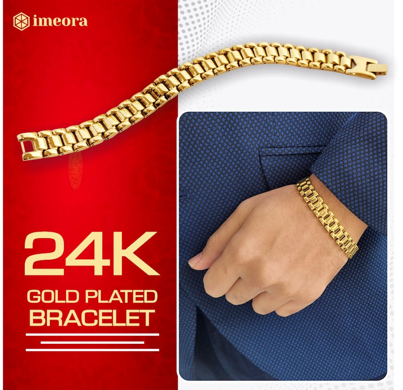 Amazing designer stylish 22kt yellow gold handmade bracelet, customized 7  mm unisex flexible bracelet, best gift men's jewelry gbr7 | TRIBAL ORNAMENTS